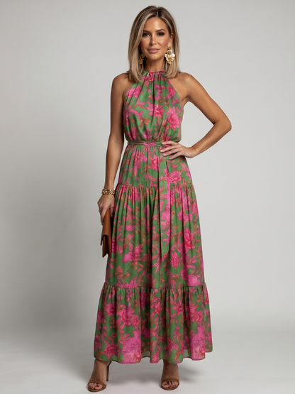 Harper | Draped Halter Midi Dress