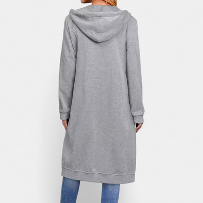 Tina – Relaxed Zip-Up Longline Hoodie