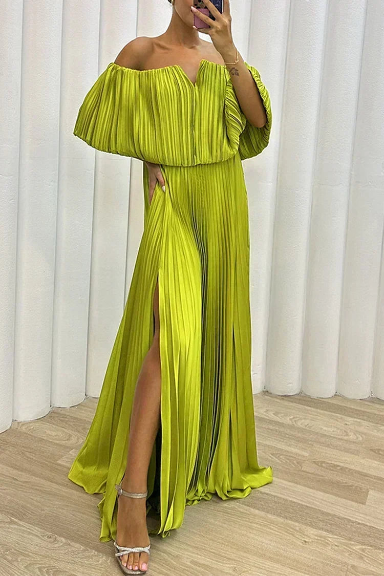 Ximena | Elegant Pleated Maxi Dress