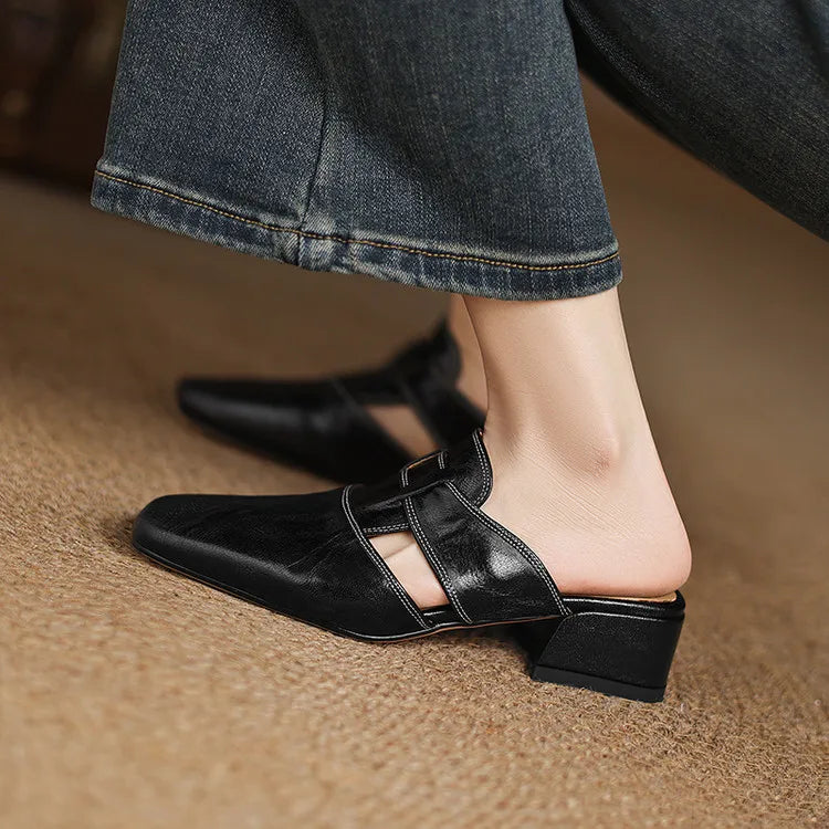 Alayna | Smooth Slip-On Mules