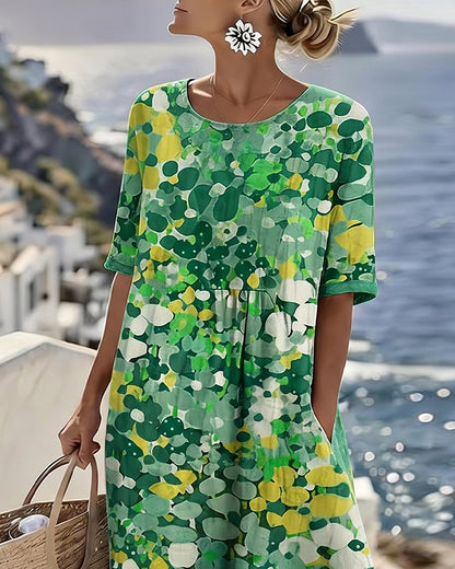 Vicki – Floral Print Relaxed Midi Dress