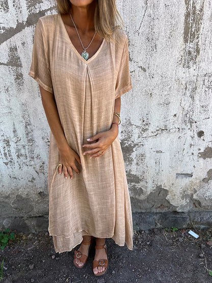 Sheba | Loose V-Neck Dress