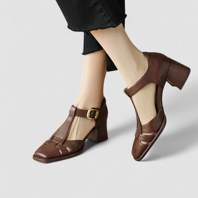 Primrose | Orthopaedic T-Strap Block Heels