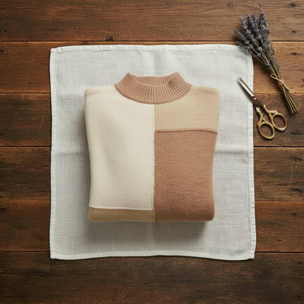 Melinda – Colour-Block Turtleneck Knit Jumper
