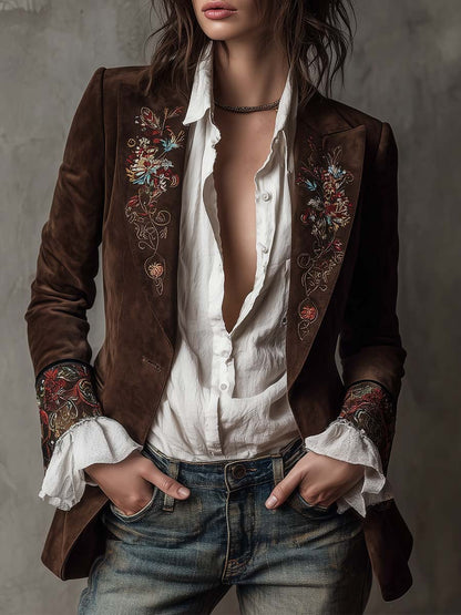 Katherine – Embroidered Boho Blazer
