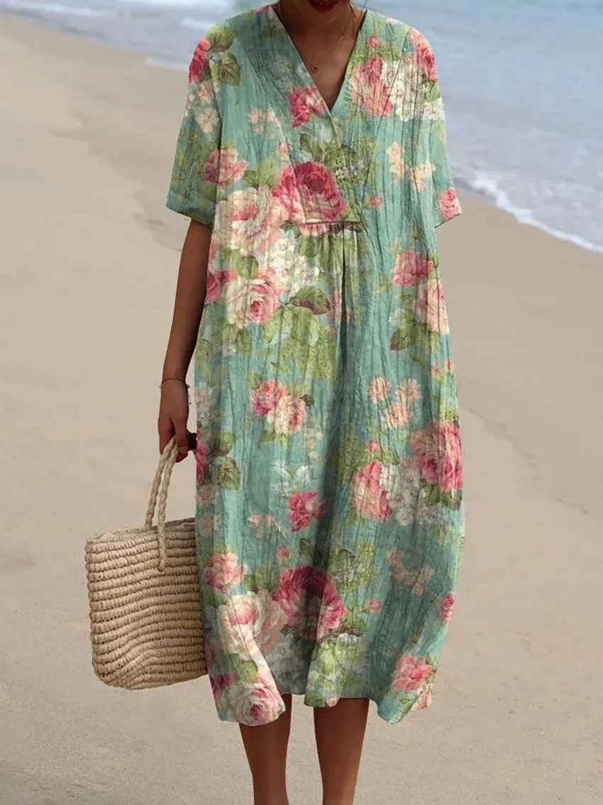 Audrey | Floral Comfort Maxi Dress