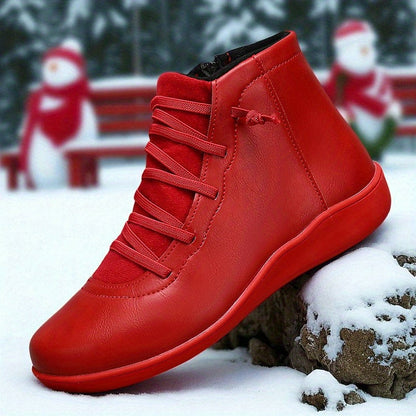 Carla – Lace-Up High-Top Ankle Boots