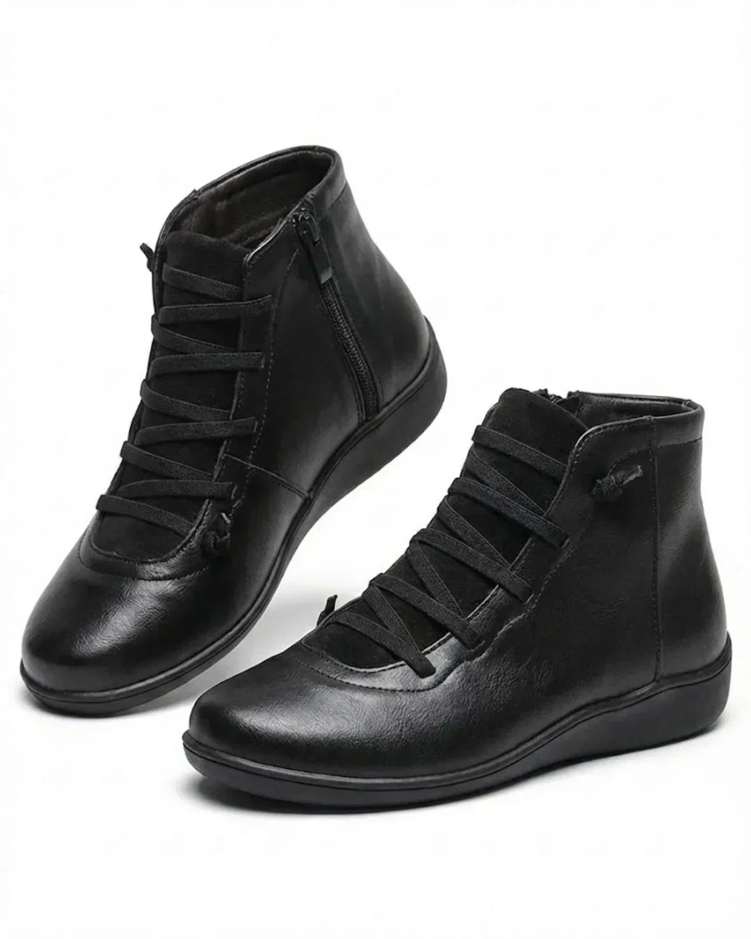 Carla – Lace-Up High-Top Ankle Boots