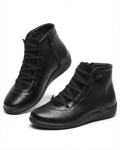 Carla – Lace-Up High-Top Ankle Boots