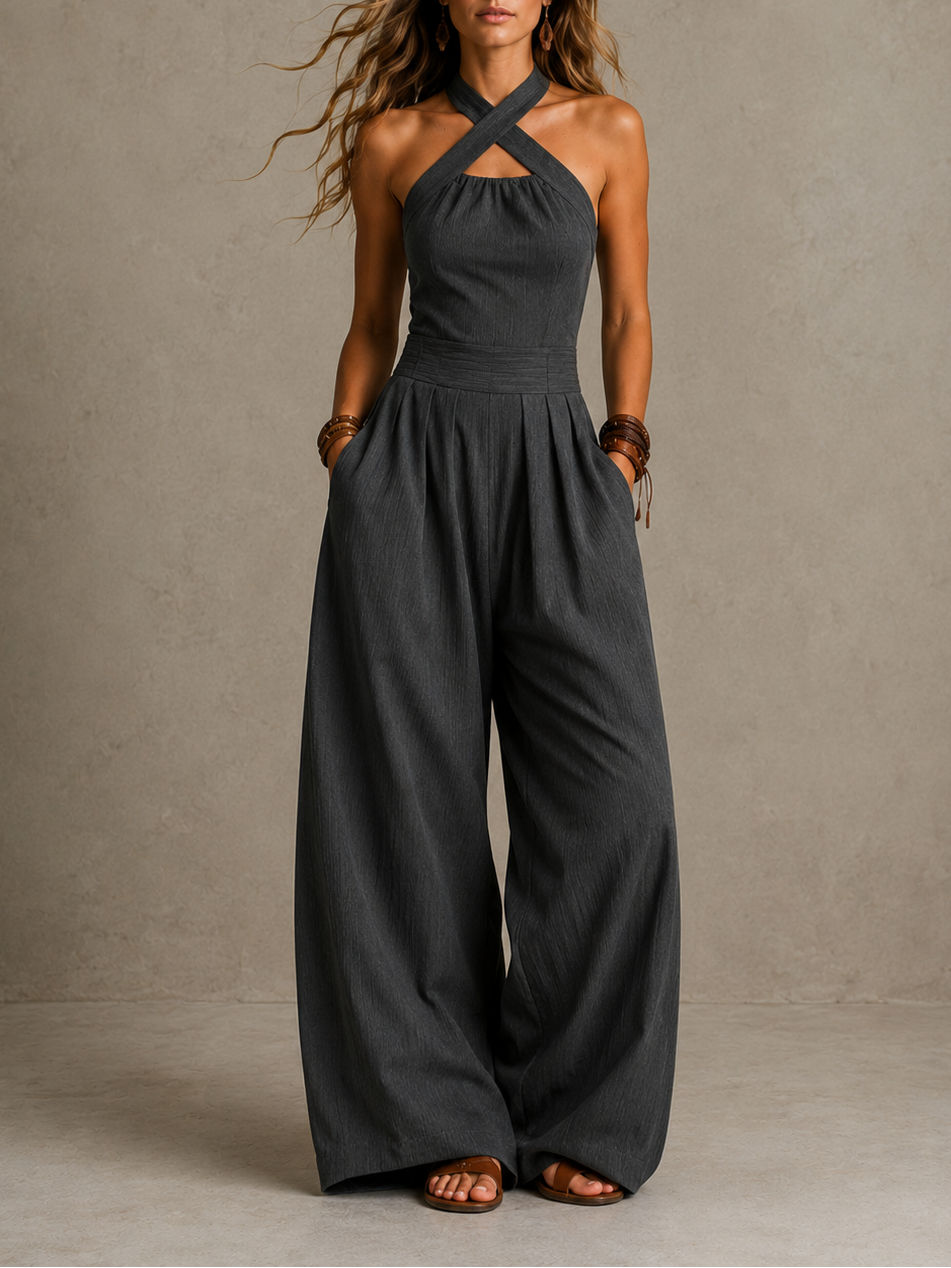 Virginia – Wide-Leg Halter Jumpsuit