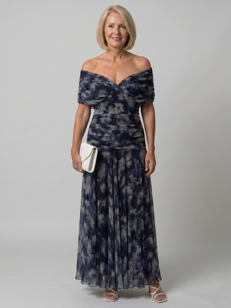 Ava | Off-Shoulder Flow Midi Dress