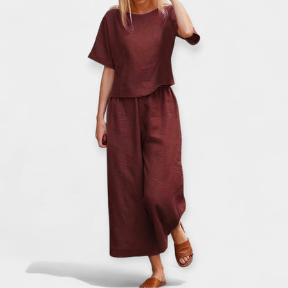 Seren | Breezy Short Sleeve Pantsuit