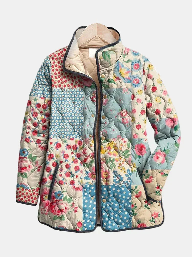 Valene | Charming Floral Quilted Jacket for Women