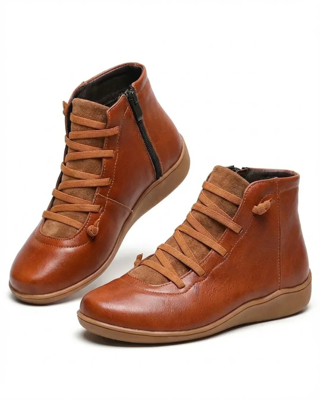 Carla – Lace-Up High-Top Ankle Boots