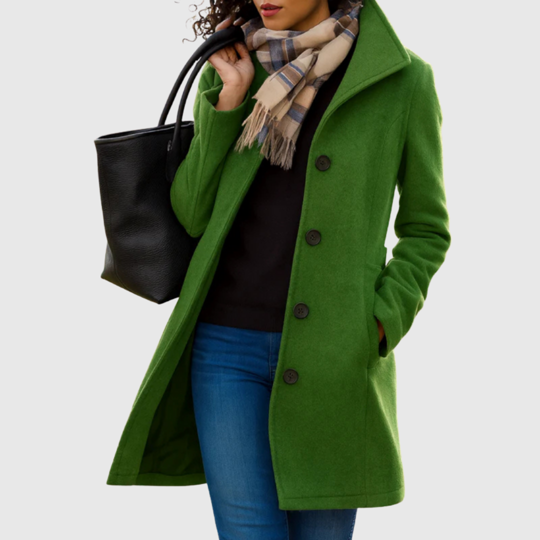 Kathleen – Classic Tailored Button-Front Coat