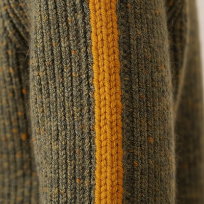 Maria – Ribbed Turtleneck Jumper with Contrast Trim