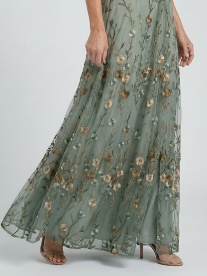 Abigail | Halter Bloom Flow Maxi Dress