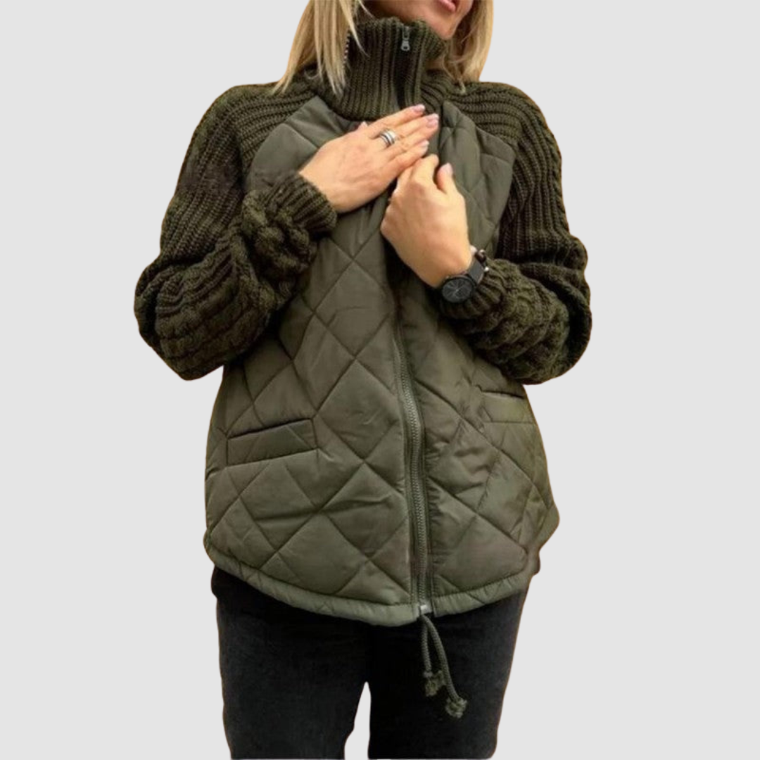 Bernice – Quilted Patchwork Knit Jacket