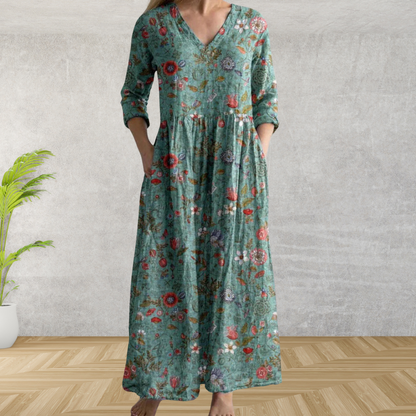 Tibby | Elegant Floral Midi Dress