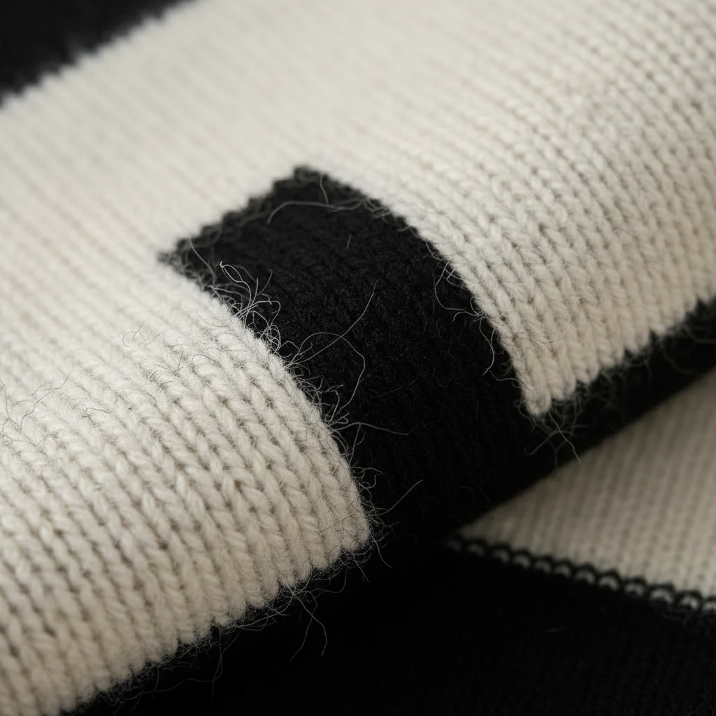 Denise – Geometric Block Knit Jumper