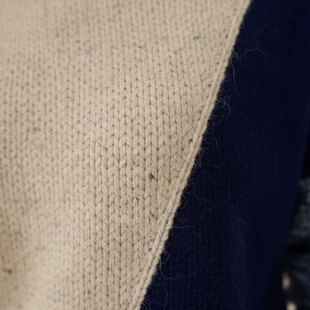 Leslie – Colour Block Turtleneck Knit Jumper