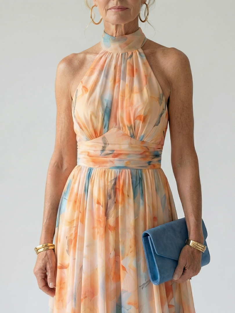 Emily | Soft Halter Midi Dress
