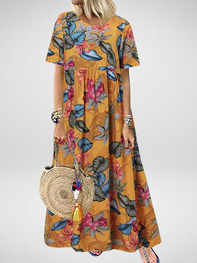 Saira | Boho Floral Maxi Dress