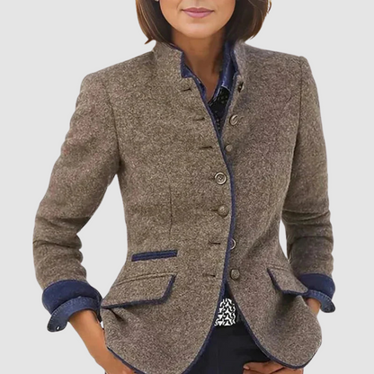 Lucille – Timeless Tailored Stand Collar Blazer