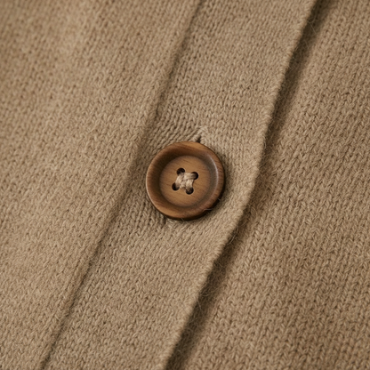 Donna – Button-Up Collared Knit Cardigan