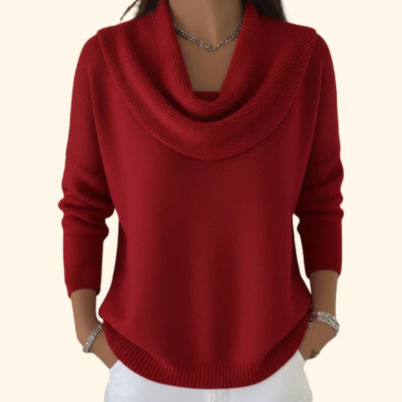 Melinda – Cowl Neck Knit Jumper