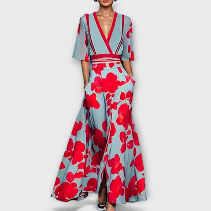 Marielle | Elegant Floral Wallet Dress