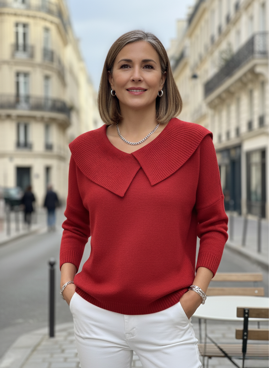 Kari – Collared Knit Jumper