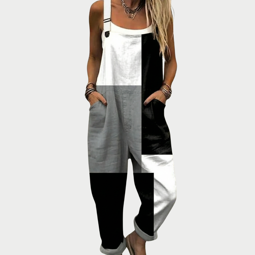 Bella | Black & Grey Overalls