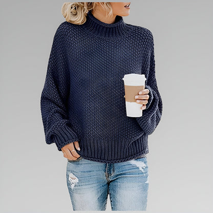Wanda – Relaxed Mock Neck Knit Jumper