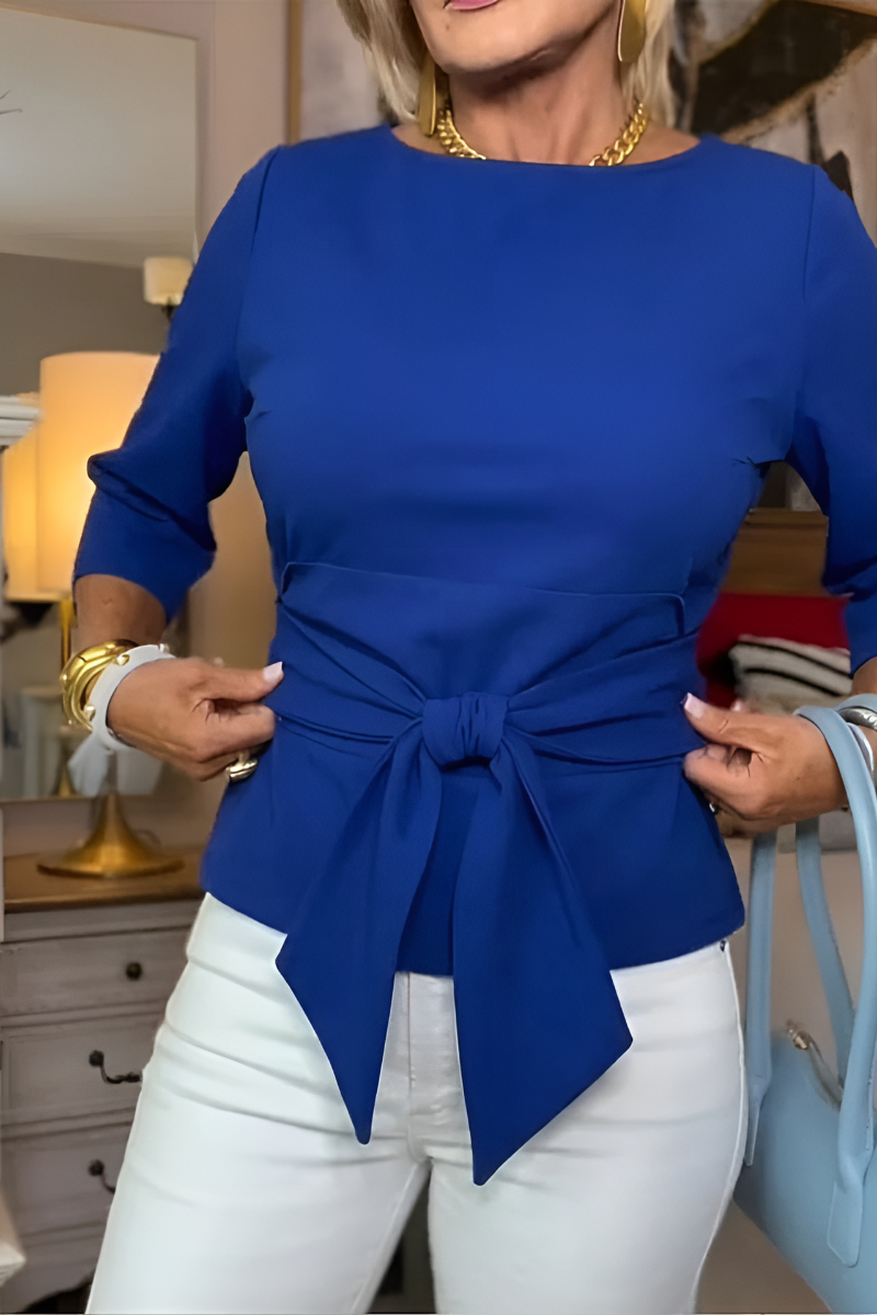 Joanne – Tie Waist Bow Detail Top