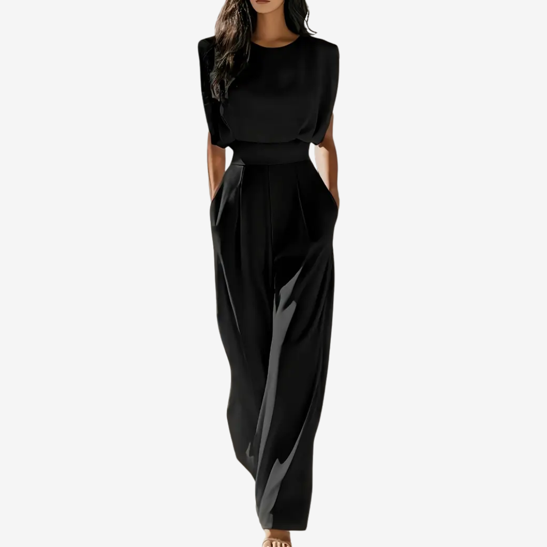 Brenda – Structured Wide-Leg Elegant Jumpsuit