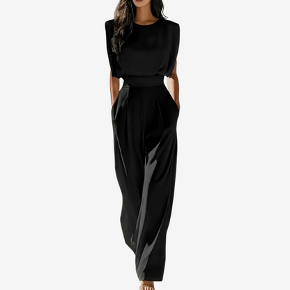 Brenda – Structured Wide-Leg Elegant Jumpsuit