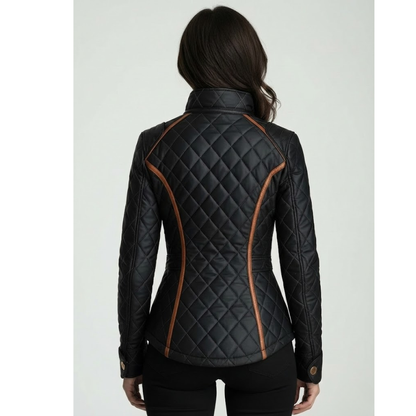 Nita – Diamond-Quilted Fitted Jacket