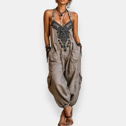 Rachelle – Boho Embroidered Relaxed Jumpsuit