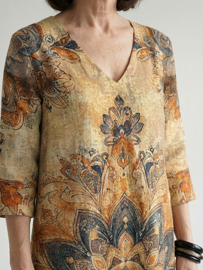 Nasrin | Gentle Floral Midi Dress