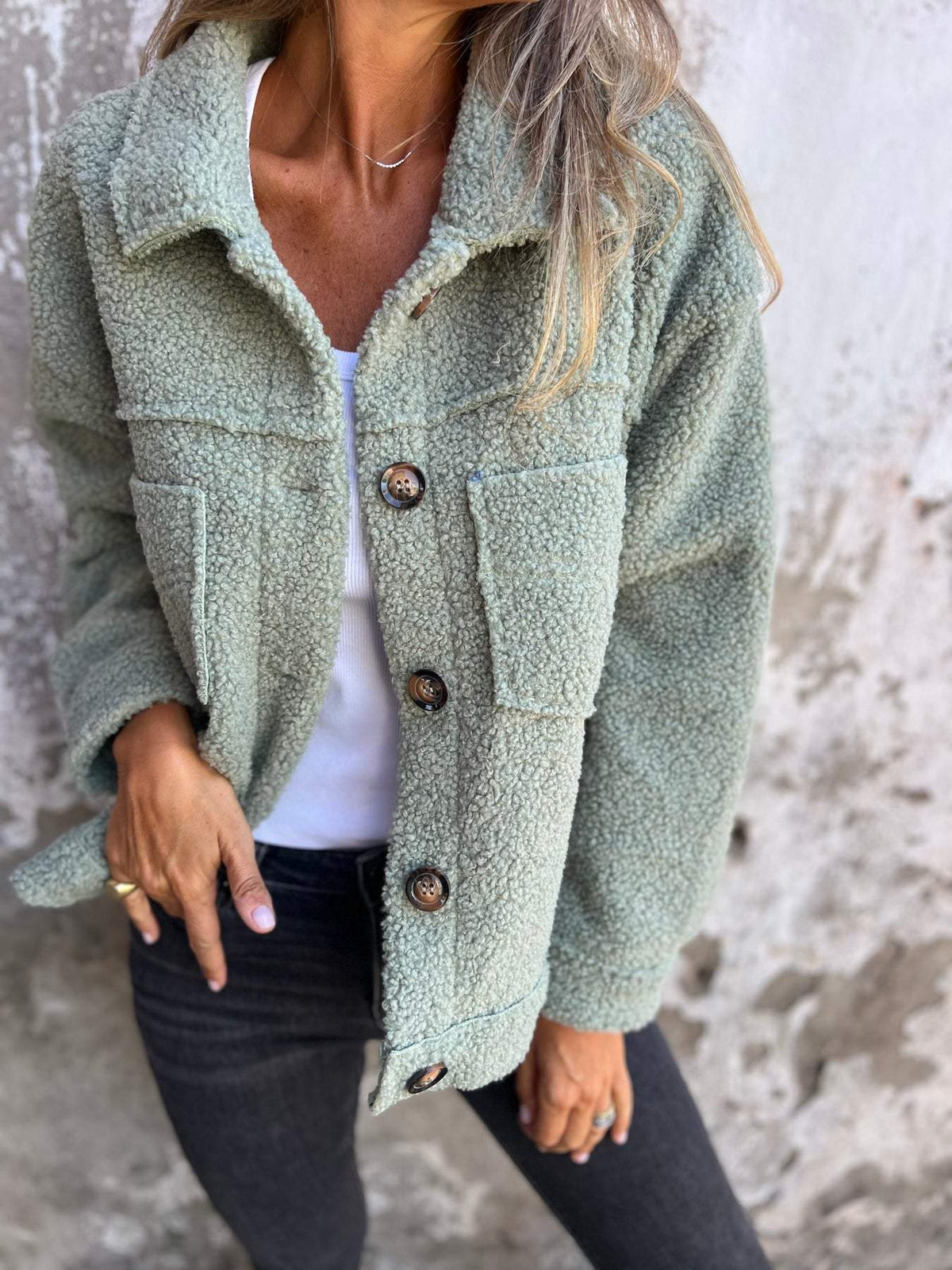 Lynn – Cosy Teddy Shacket Jacket