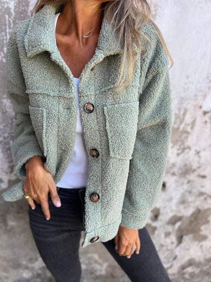Lynn – Cosy Teddy Shacket Jacket