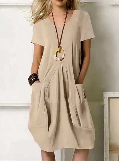 Kwani – Easy Casual Pocket Midi Dress
