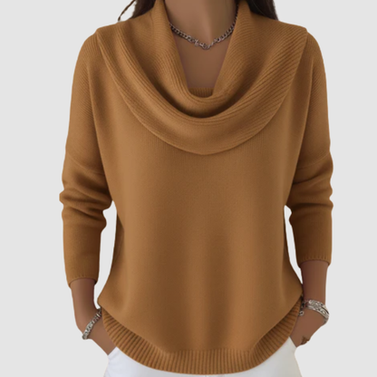 Helen – Cowl Neck Relaxed Knit Jumper