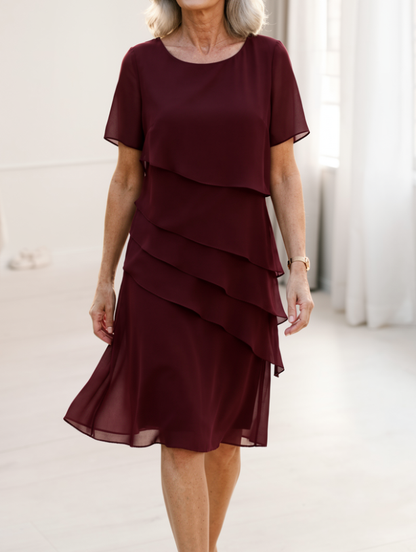 Elyssa | Elegant Comfort Ruffle Dress