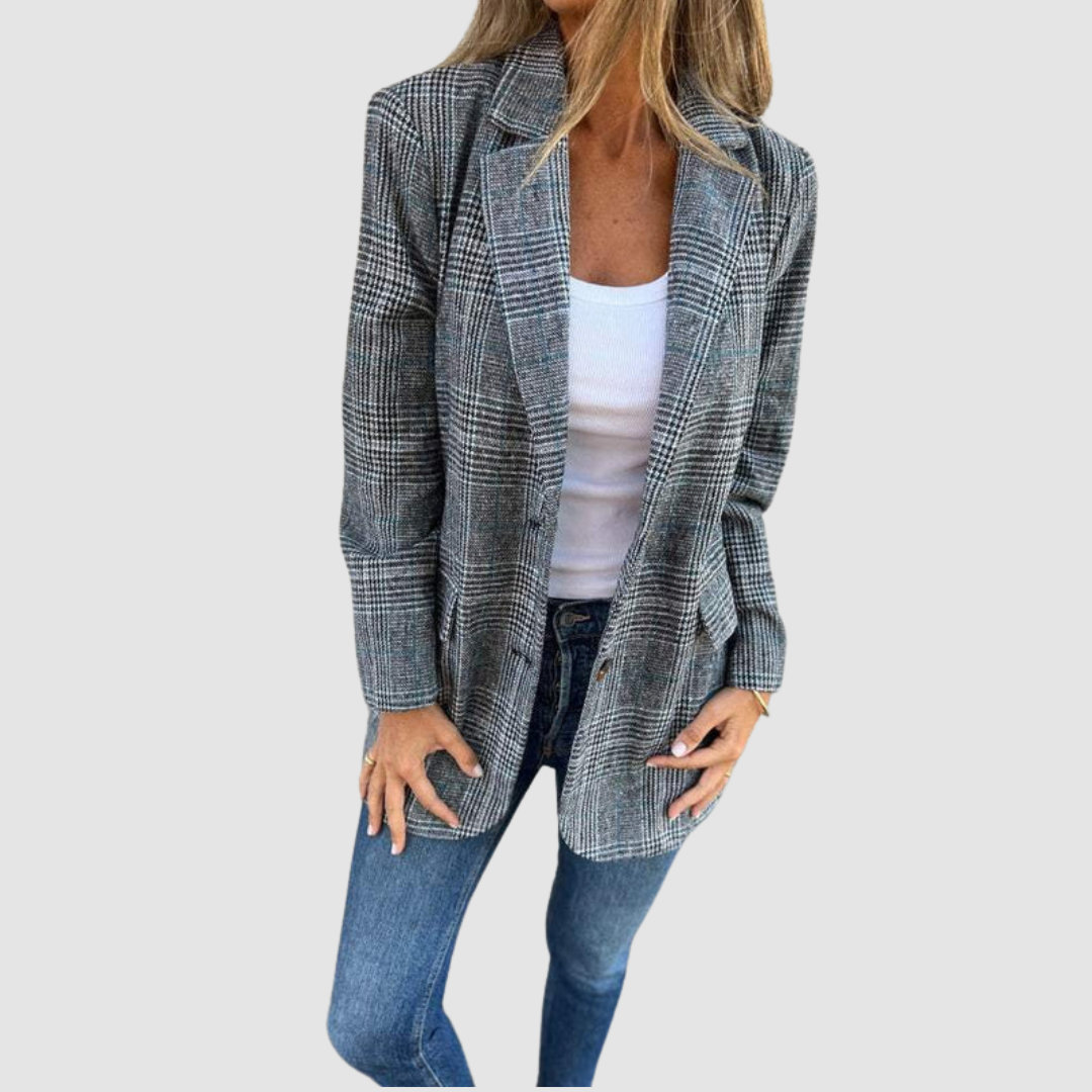 Ashley – Plaid Tailored Winter Blazer
