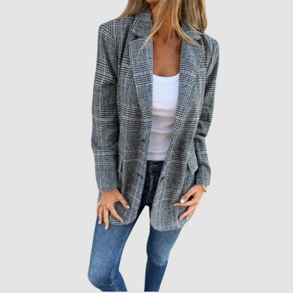 Ashley – Plaid Tailored Winter Blazer