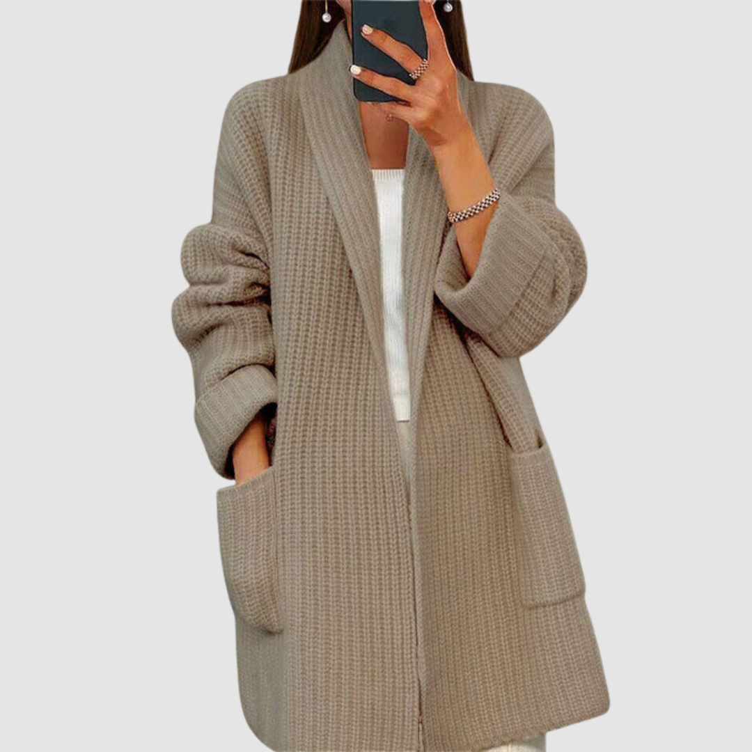 Tara – Chunky Knit Open-Front Cardigan
