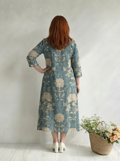 Cerelia | Gentle Shape Floral Midi Dress