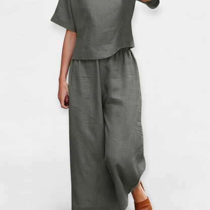 Seren | Breezy Short Sleeve Pantsuit